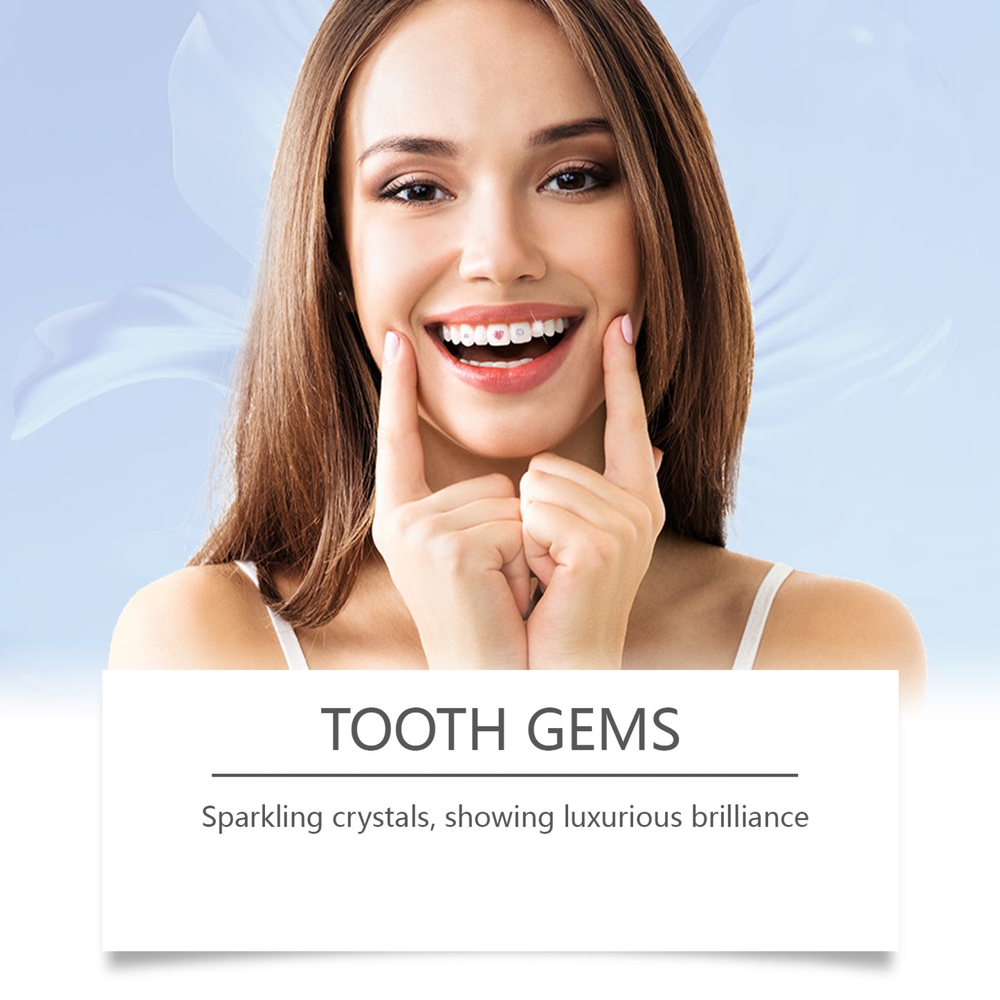West & Month Crystal Dental Drill Decorates Teeth to Enhance Smile Brightness Lasting Portable Dental Beauty Patch