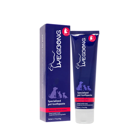 Yegbong Pet Oral Cavity Cleaning Cream Cats and Dogs Clean Oral Odor Tartar Tooth Stains White Tooth Paste
