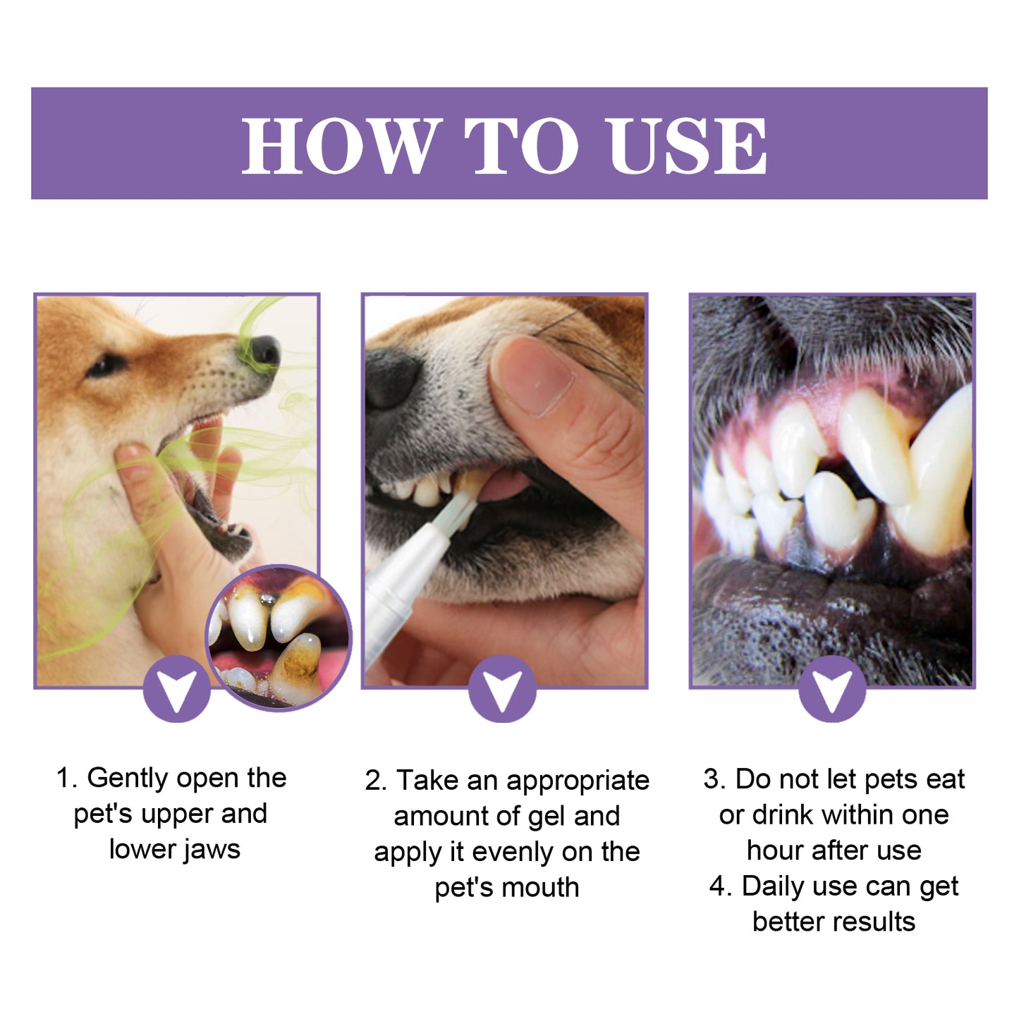 Yegbong Pet Oral Repair Gel (2pcs) Deep Cleaning Dog Cat Tooth Stains Oral Cleaning Care