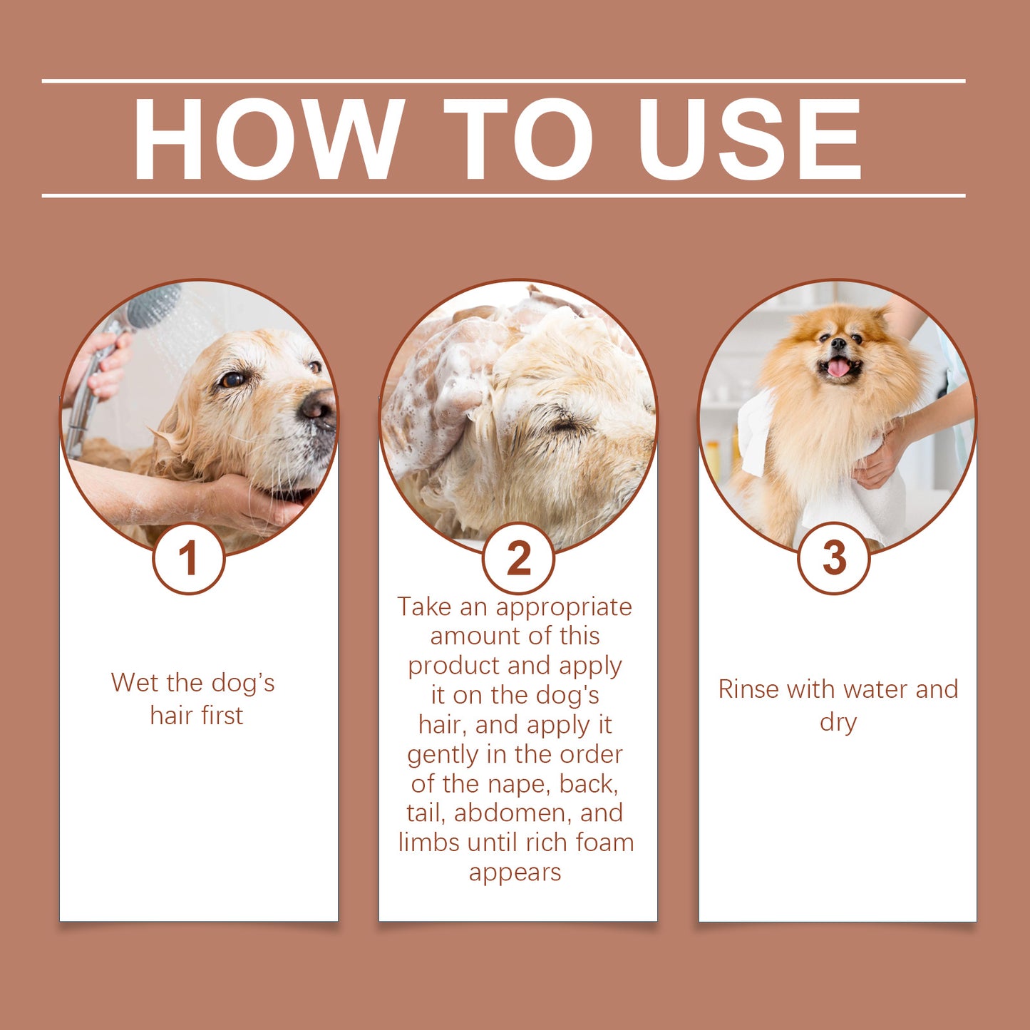 Yegbong Dog Shampoo Pet Dog Hair Gentle Cleansing Shampoo Moisturizing and Smooth Without Knotting