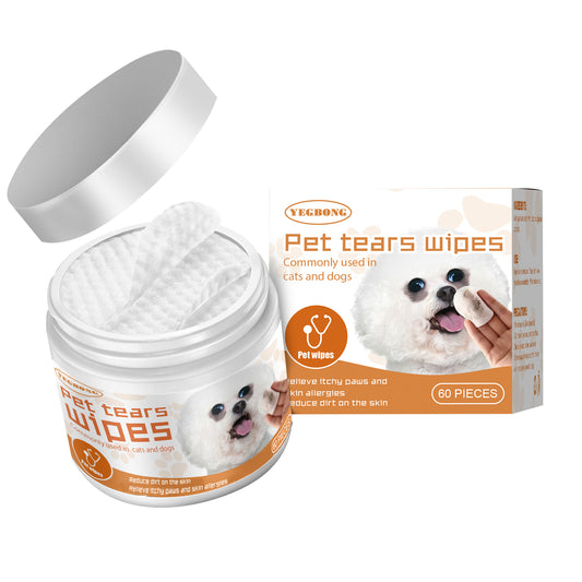 Yegbong pet wipes to clean dogs and cats to remove tear marks eye cleaning to wipe eye excrement to remove eye scale cotton sheet