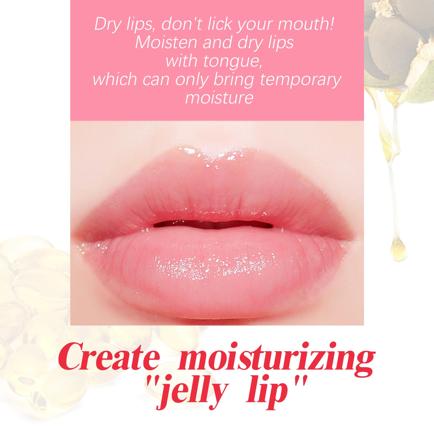 West & Month Jelly Lip Mold Moisturizing and Hydrating Desalising Lip Pattern Moisturizing Lip Skin Sleep Jelly Lip Mold