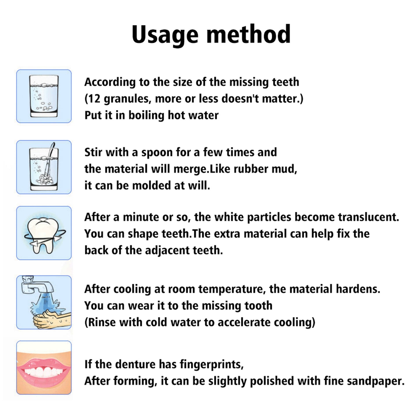 EELHOE shapeable tooth gel (30ml boxed) film and television makeup denture modification temporary tooth filling tooth gel tooth cavity tooth gap filling