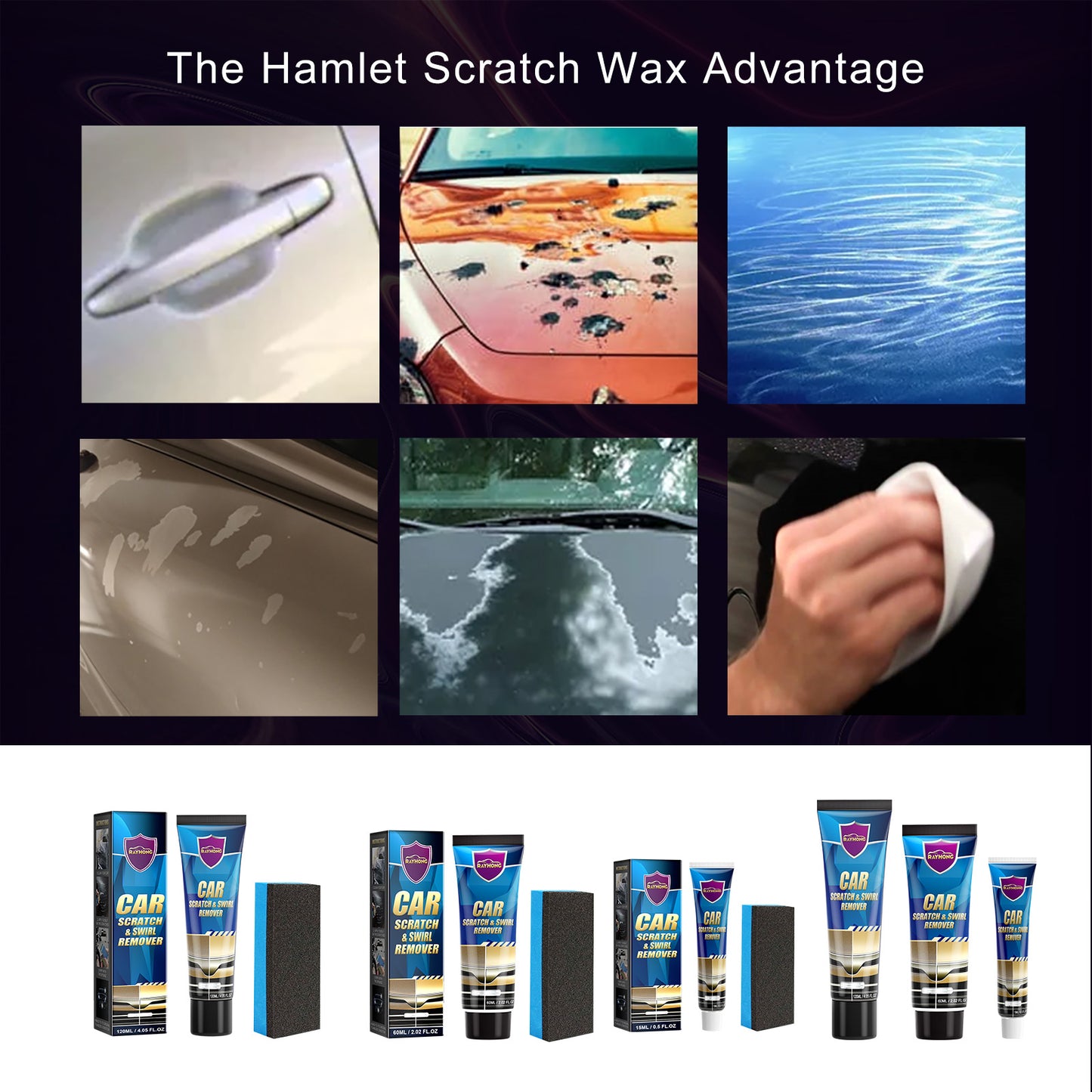 Rayhong car scratch repair paste car maintenance refurbished paint scratch scratch polishing repair paste