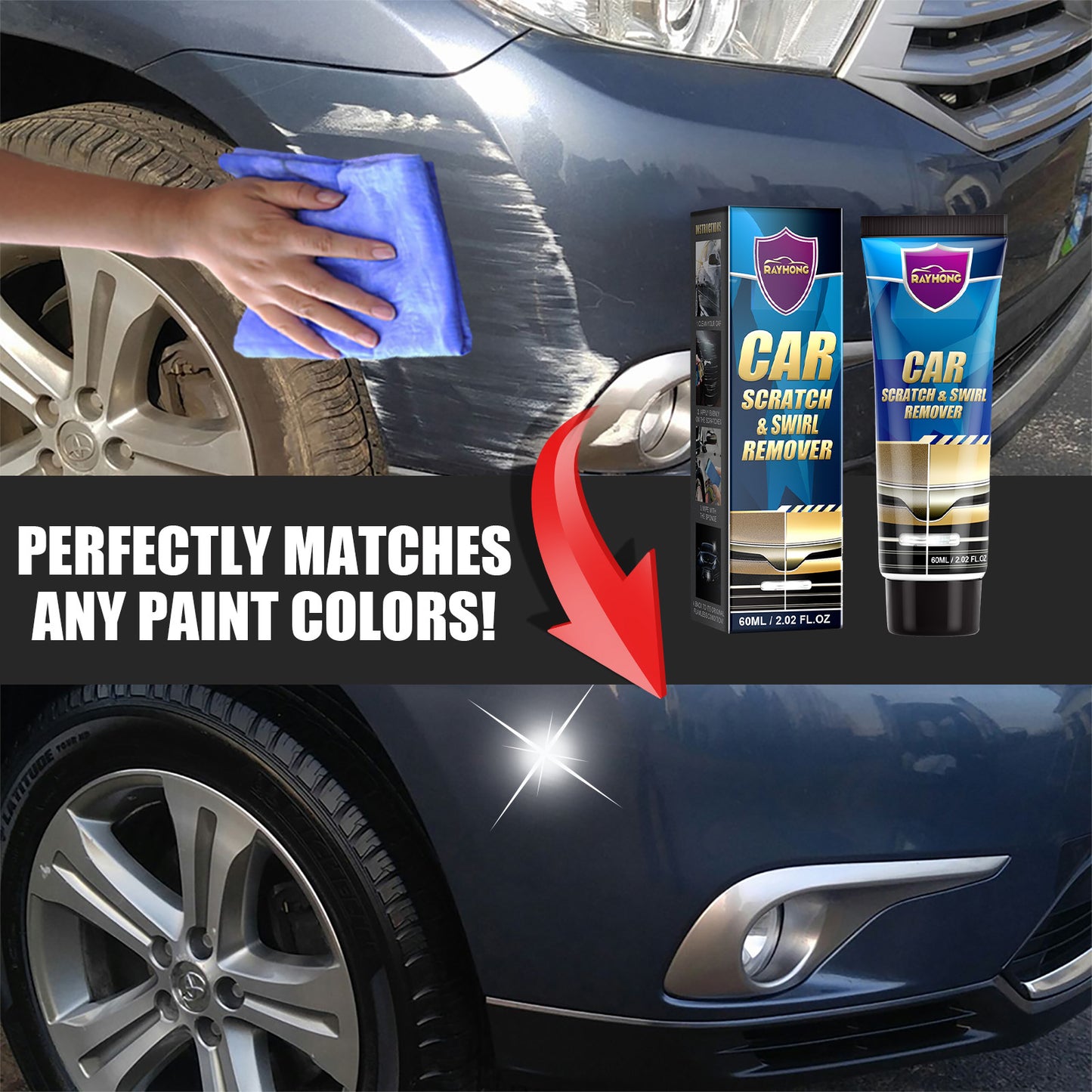 Rayhong car scratch repair paste car maintenance refurbished paint scratch scratch polishing repair paste