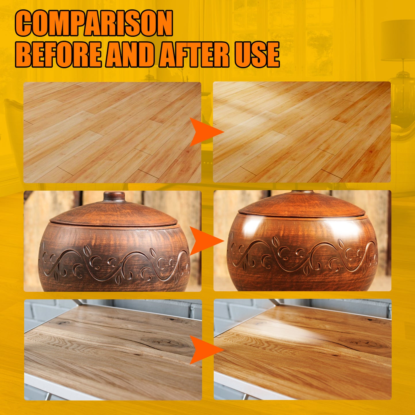 EELHOE Furniture Brightening Natural Beeswax Polishing Beeswax Waterproof Wear-resistant Wood Floor Maintenance Care Beeswax