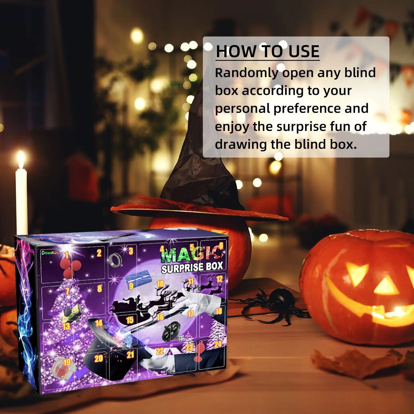 Dowmoo Magic Unpack Blind Box Christmas Atmosphere Gift Magic Props Blind Box Magic Toys Fun Blind Box