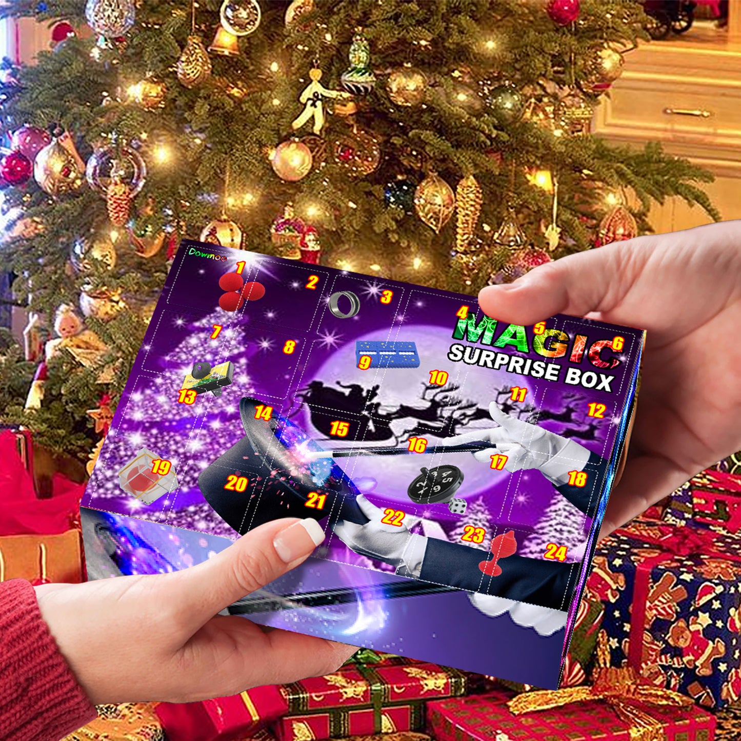 Dowmoo Magic Unpack Blind Box Christmas Atmosphere Gift Magic Props Blind Box Magic Toys Fun Blind Box