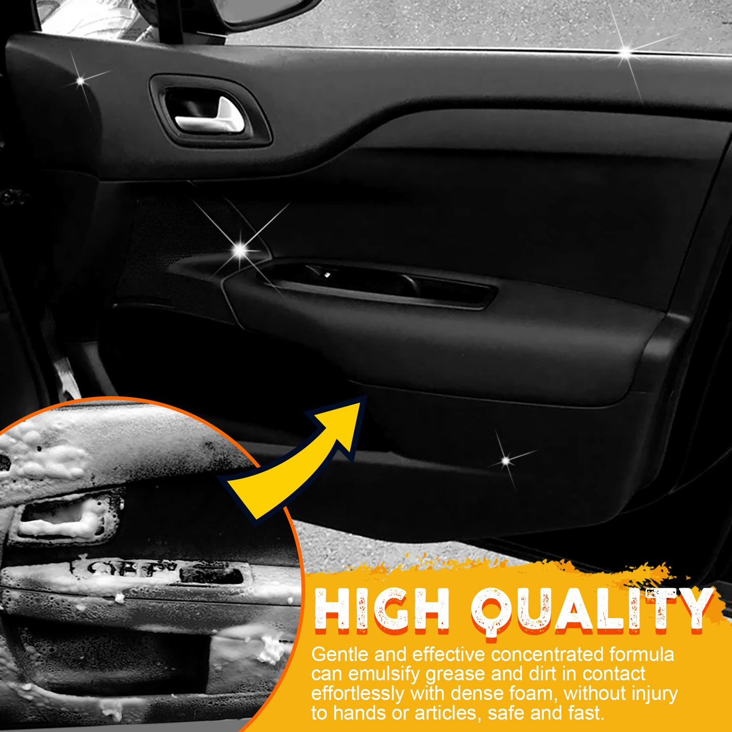 EELHOE car steering wheel foam cleaner leather seat supplies decontamination multifunctional interior cleaner