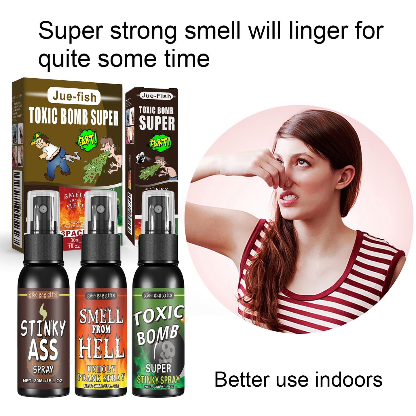 Jue-Fish Smelly Fart Spray (suit) April Fool's Day Toy Smelly Toy Smelly Entertainment Smelly Smelly Smelly Hell Bomb Smelly