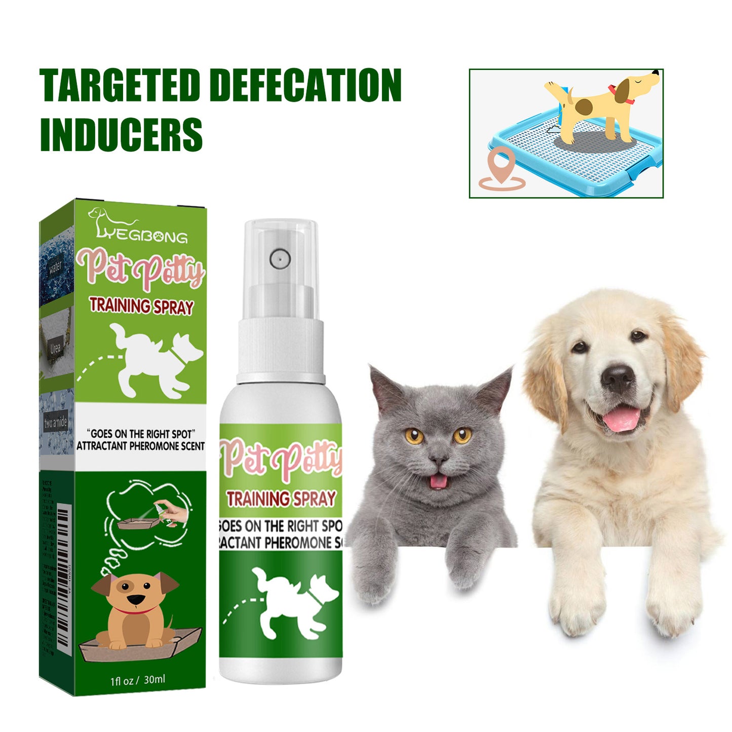 Yegbong pet positioning defecation inducer pet toilet inducer defecation positioning training toilet agent