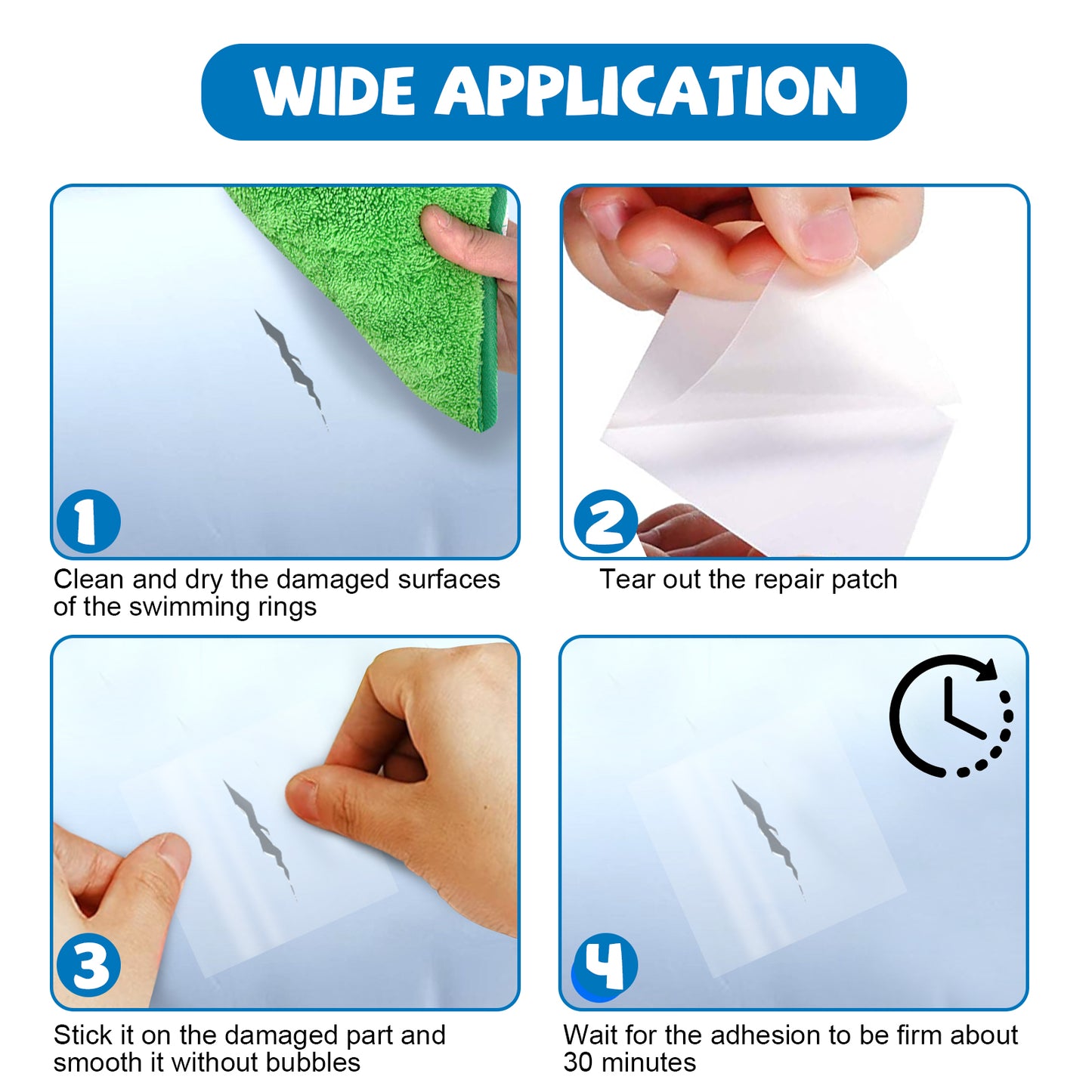 Yegbong swimming ring repair kit self-adhesive lining patch swimming ring inflatable pontoon waterproof sealing sticker
